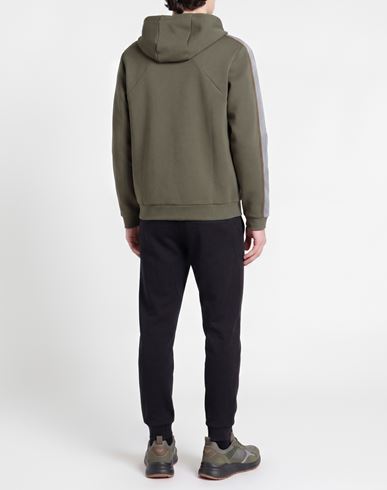 Man Sweatshirt Military green Size L Cotton, Polyester