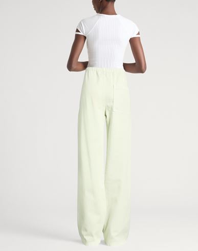 Woman Pants Light green Size 6 Cotton