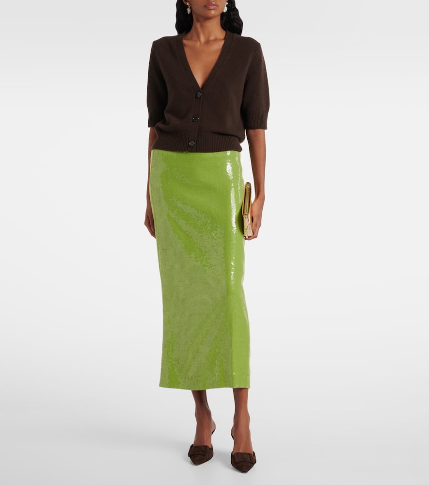 Sequined pencil skirt