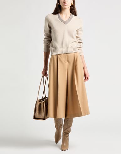 Woman Sweater Beige Size M Cashmere, Cotton, Elastane, Ecobrass