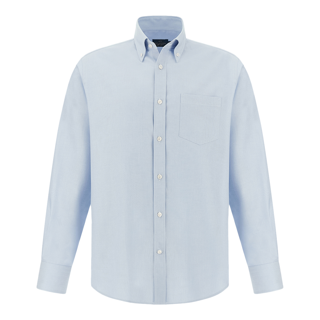 Cotton Oxford Shirt Soffio, Man, Oxford Light Blue