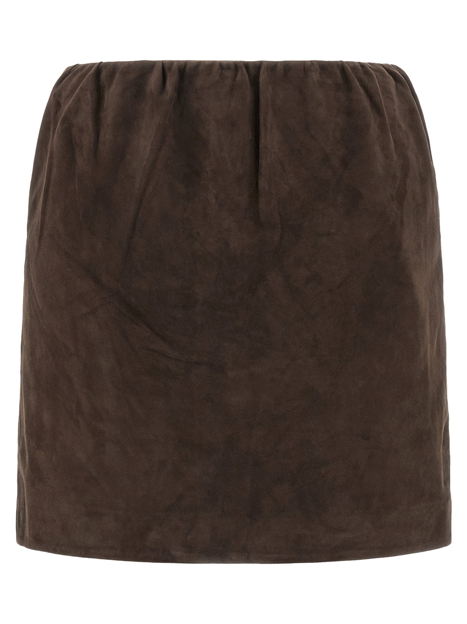 Suede Skirt — Brown