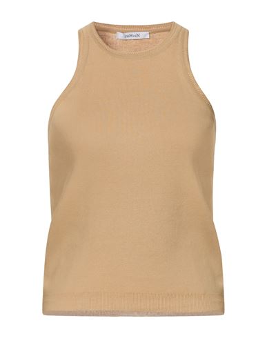 Woman Top Beige Size M Cotton