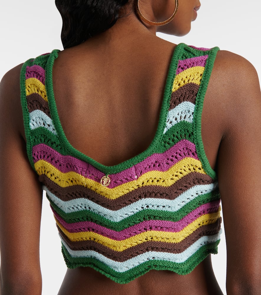 Kim crochet cotton-blend top