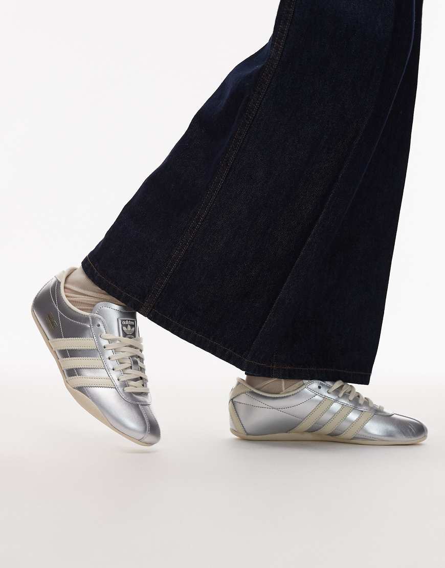 Tokyo trainers in metallic silver and cream