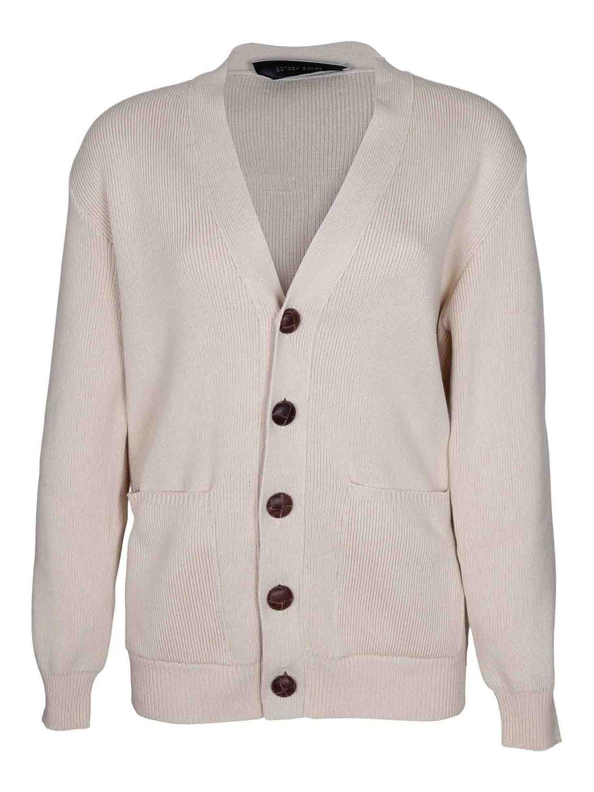 Organic cotton cardigan with logo