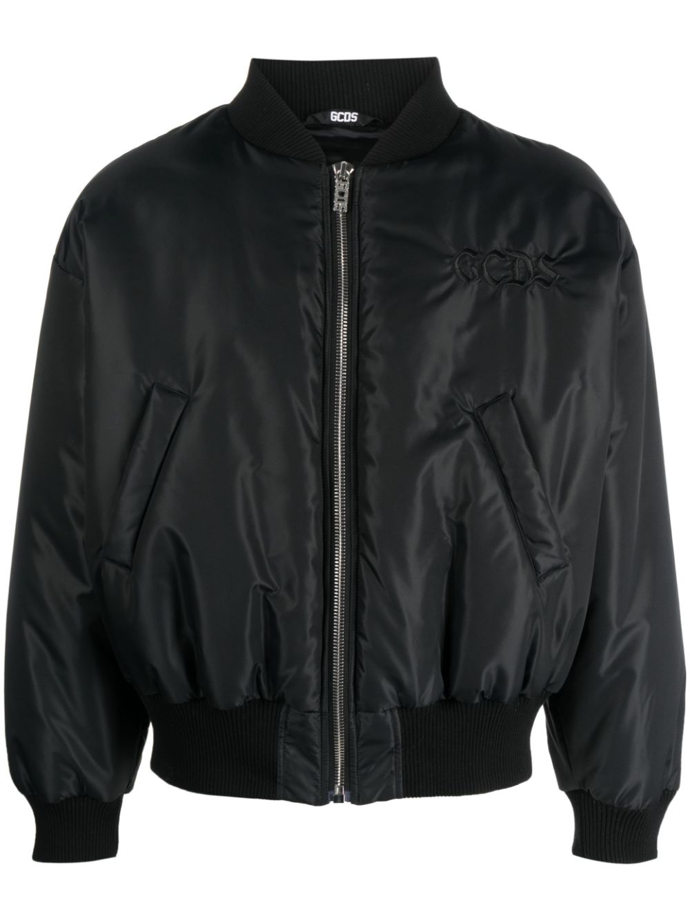 Embroidered SpongeBob bomber jacket - Black
