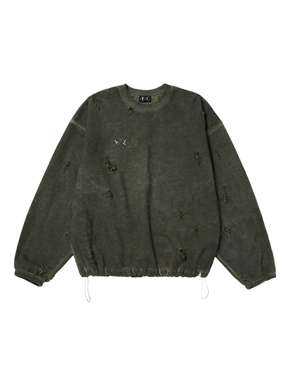 THUG CLUB distressed-effect sweatshirt - Green