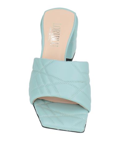 Woman Sandals Turquoise Size 6 Leather