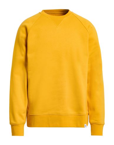 Man Sweatshirt Marigold Size XL Cotton, PES