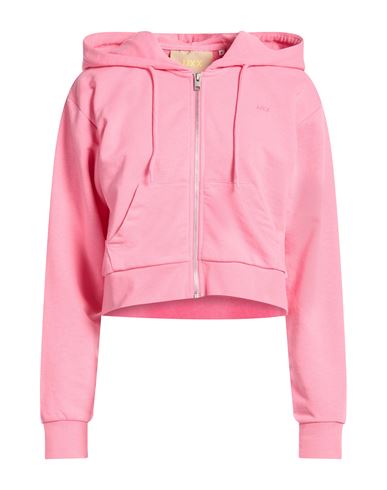 Woman Sweatshirt Pink Size M Cotton, Polyester