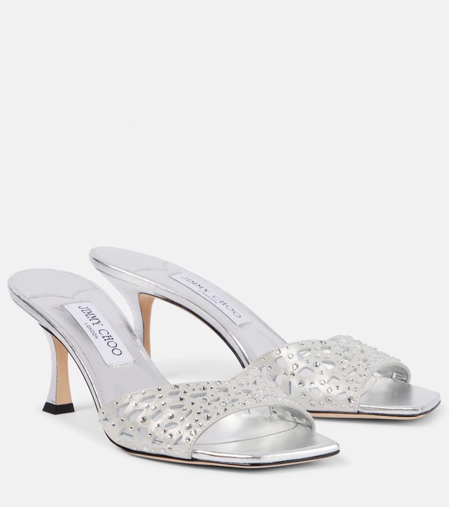 Jimmy Choo Skye 70 embellished satin mules