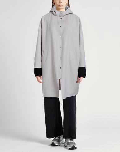 Woman Overcoat & Trench Coat Light grey Size 8 Virgin Wool, Polyester