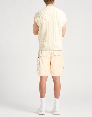 Man Shorts & Bermuda Shorts Cream Size 36 Cotton