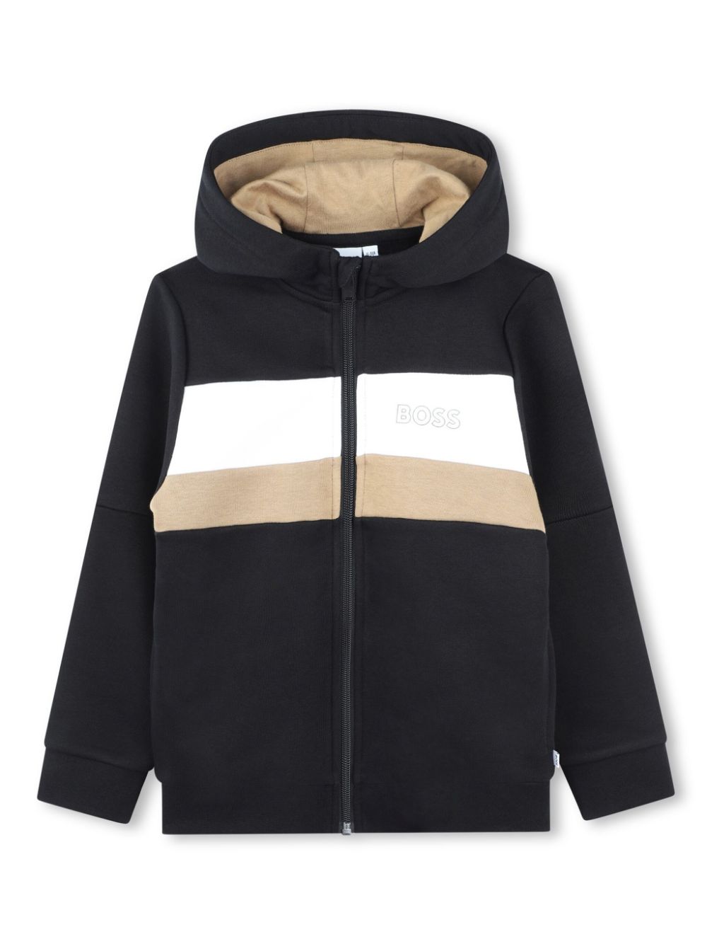 Hooded zip-up sweatshirt - Black