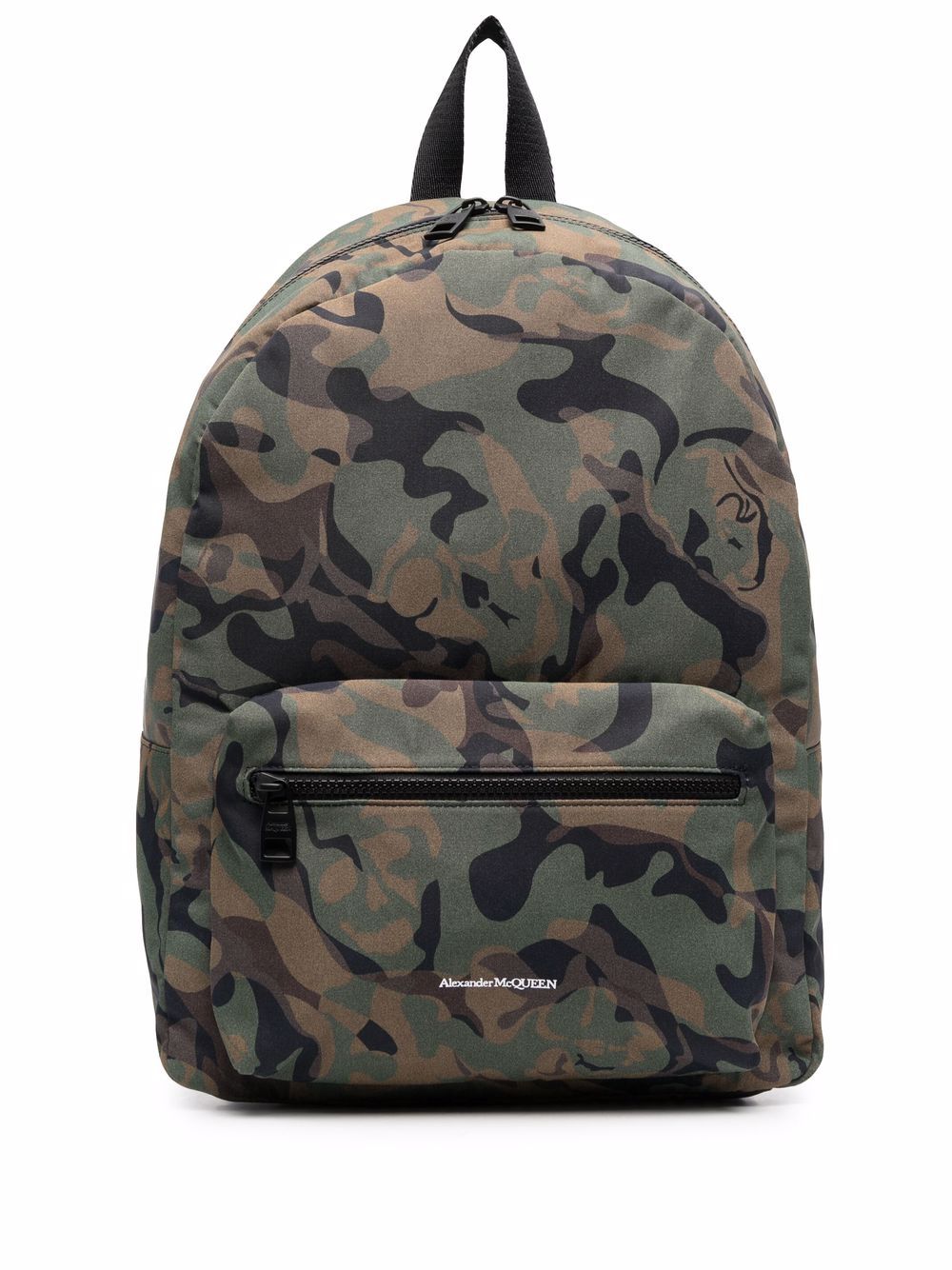 Logo-print camouflage backpack - Green