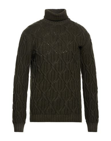 Man Turtleneck Military green Size 40 Virgin Wool, Cashmere