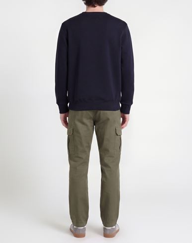 Man Sweatshirt Navy Size L Cotton, Polyester