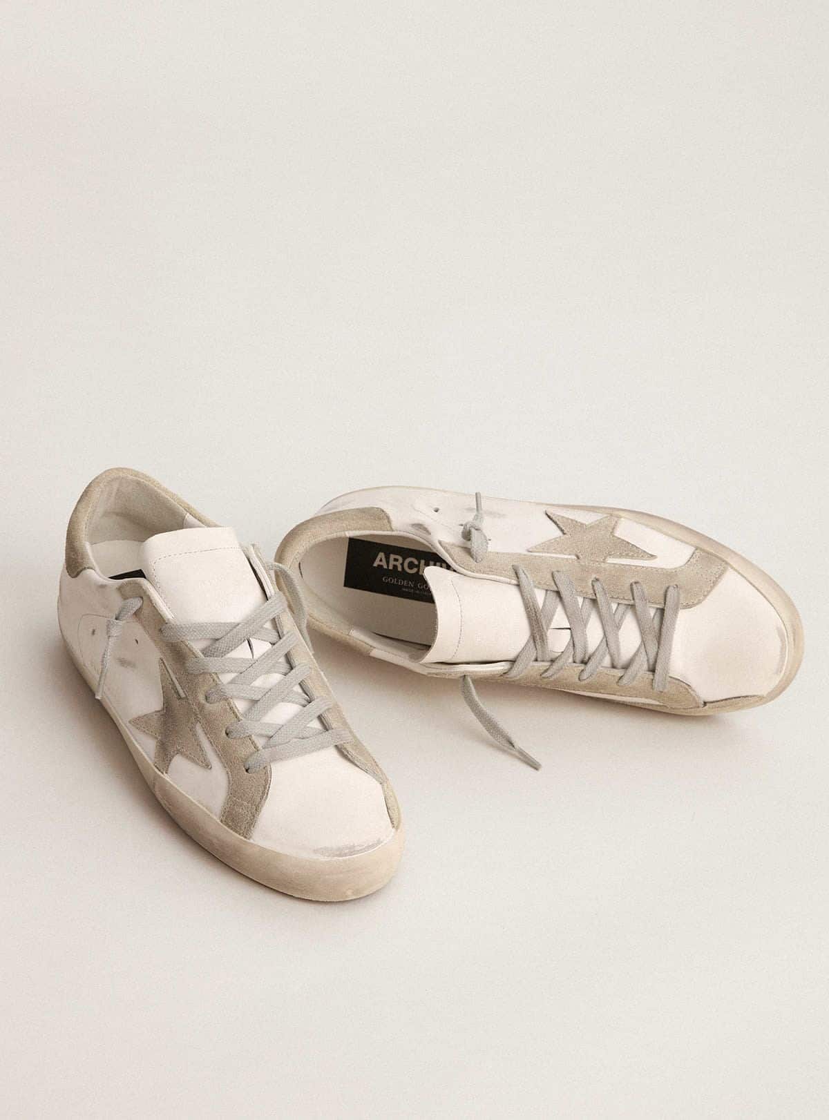 Golden Goose - Men’s Super-star With Gray Suede Star And Heel Tab, Man