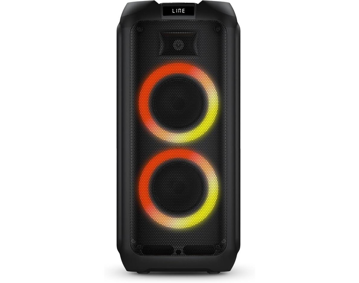 Bluetooth Party Speaker - Powerful Bass, Loud Speakers, Led Lights, Fm Radio, Usb, Tws Portable Party Speakers Bluetooth Wireless, Karaoke Mic