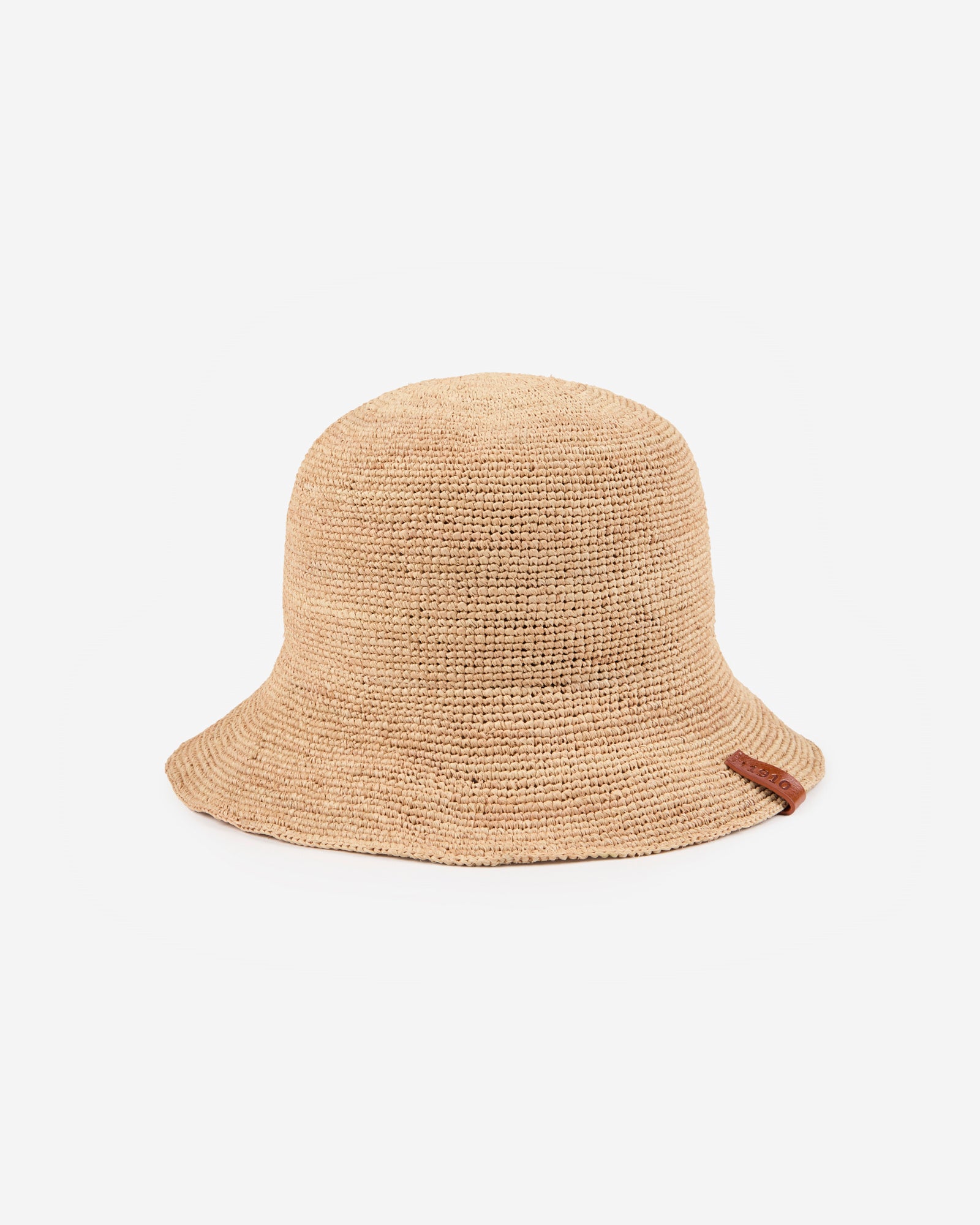 Rafia cloche hat natural / ivory