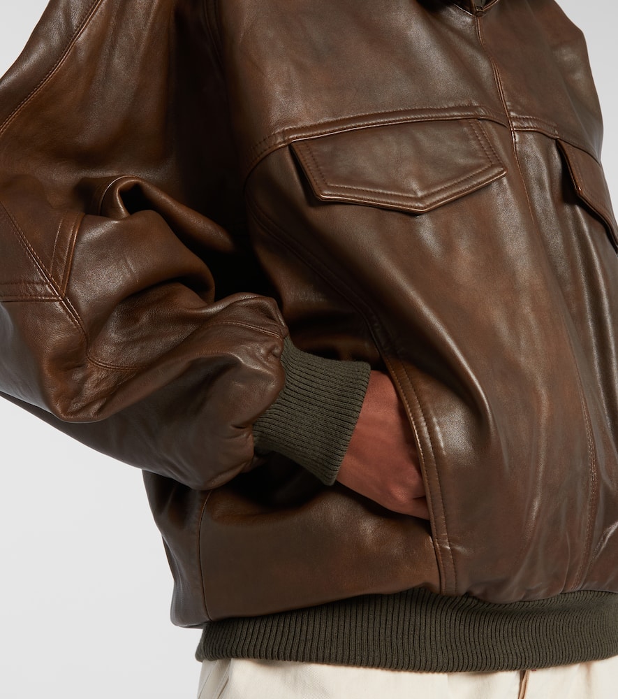 Dorry oversized leather jacket