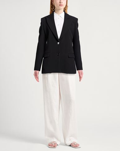 Woman Blazer Black Size 2 Polyester, Elastane