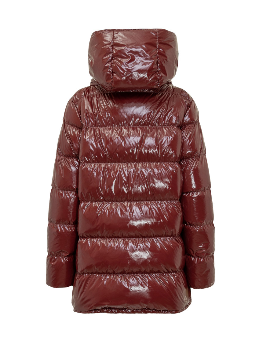 Red Quilted Hood Jacket
