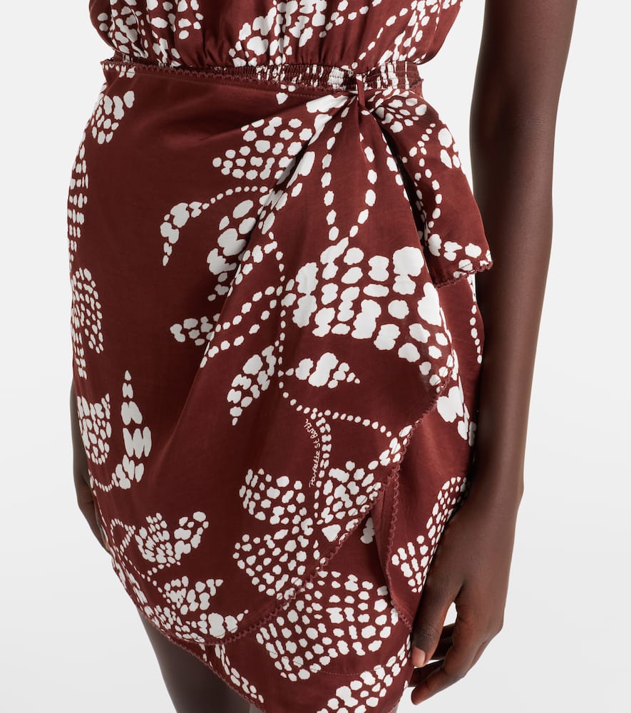 Celie printed one-shoulder minidress