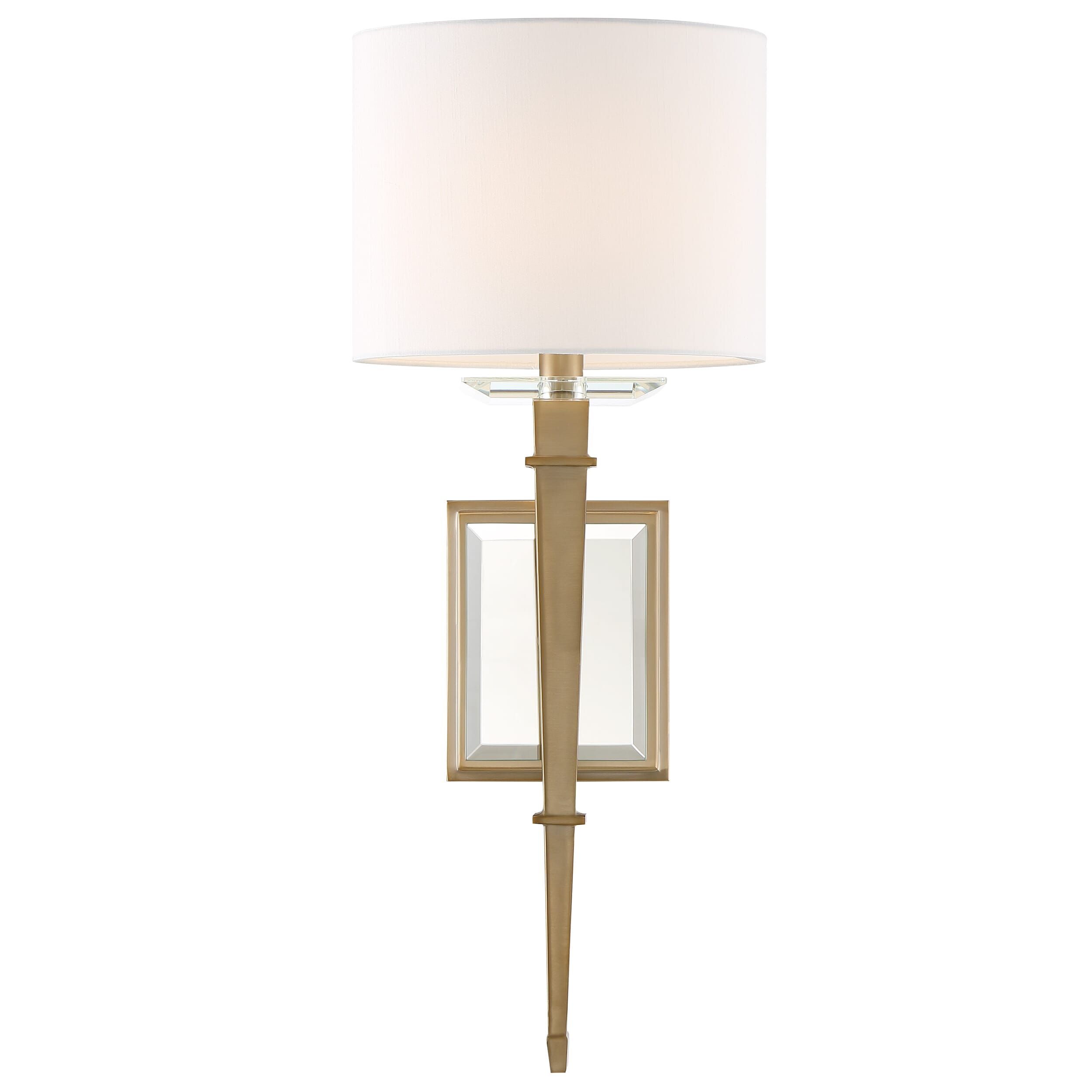 Crystorama Clifton 20" Wall Sconce in Aged Brass with Optical Glass Elements Crysta