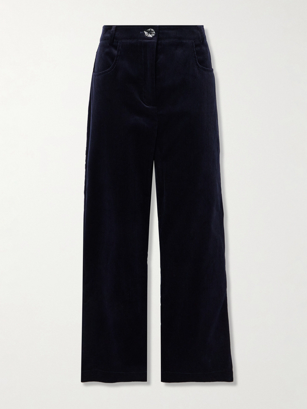 Rufino Cotton-corduroy Straight-leg Pants - Blue