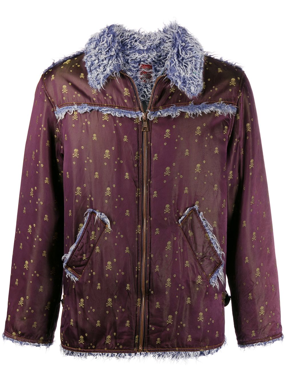 Pirate skull embroidered jacket - Purple