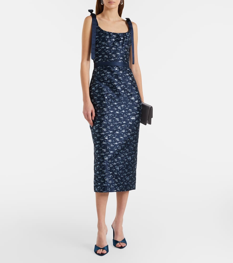 Acacia floral brocade corset dress