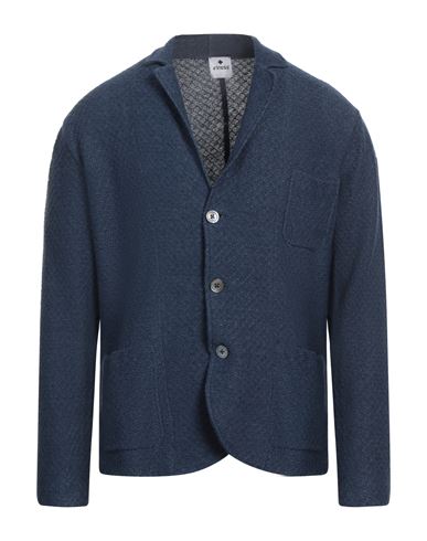 Man Blazer Navy Size 38 Linen, Cotton