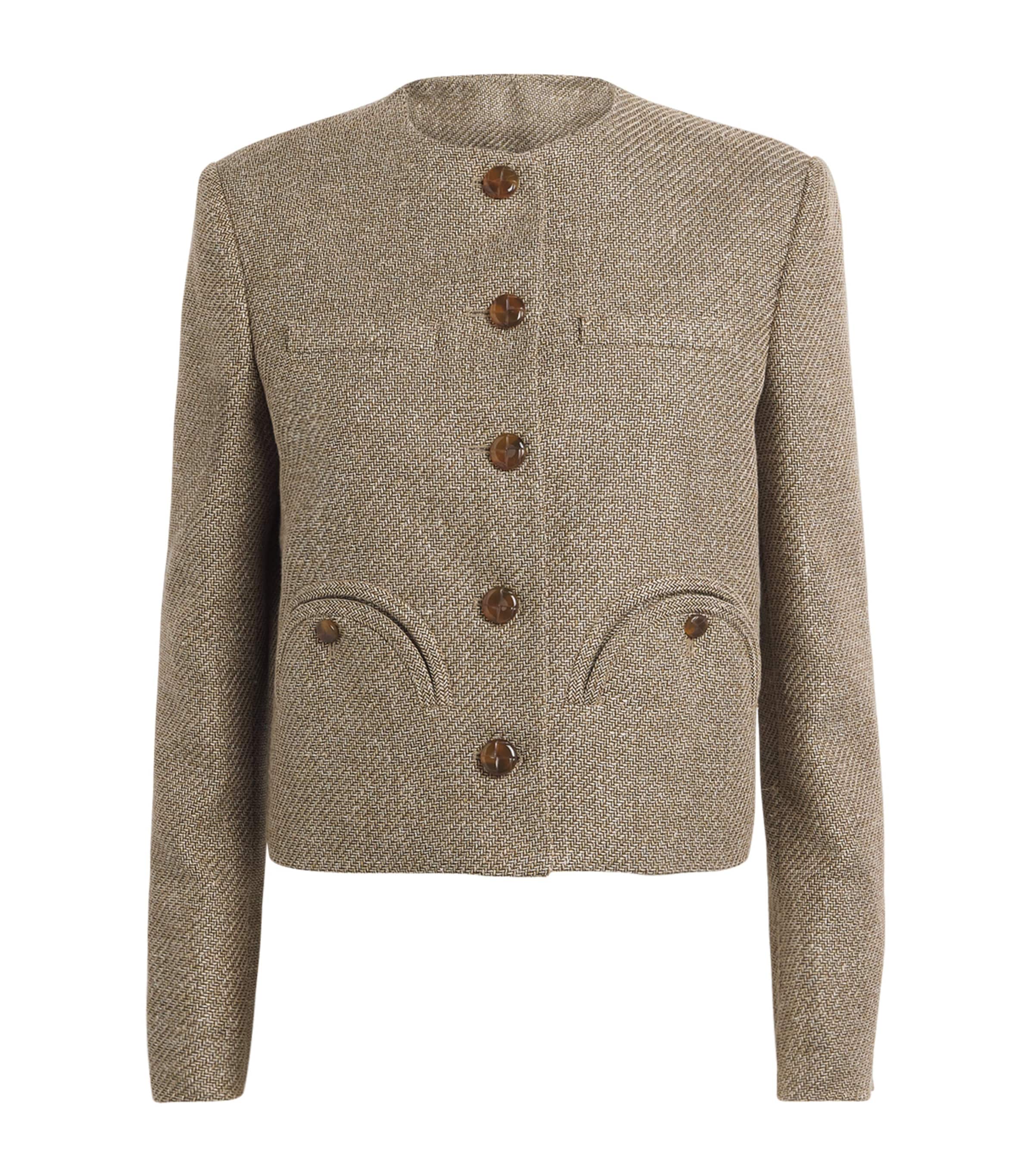 Linen-Silk-Cotton Bolero Jacket