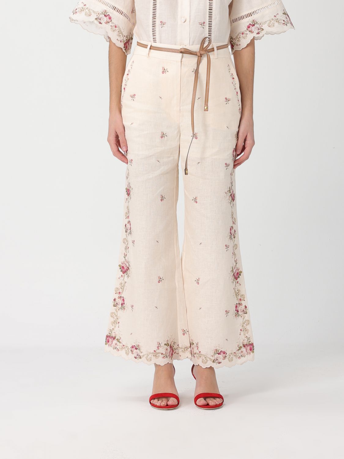 Pants Woman color Beige