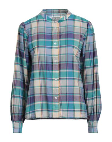 Woolrich Woman Shirt Turquoise Size M Cotton