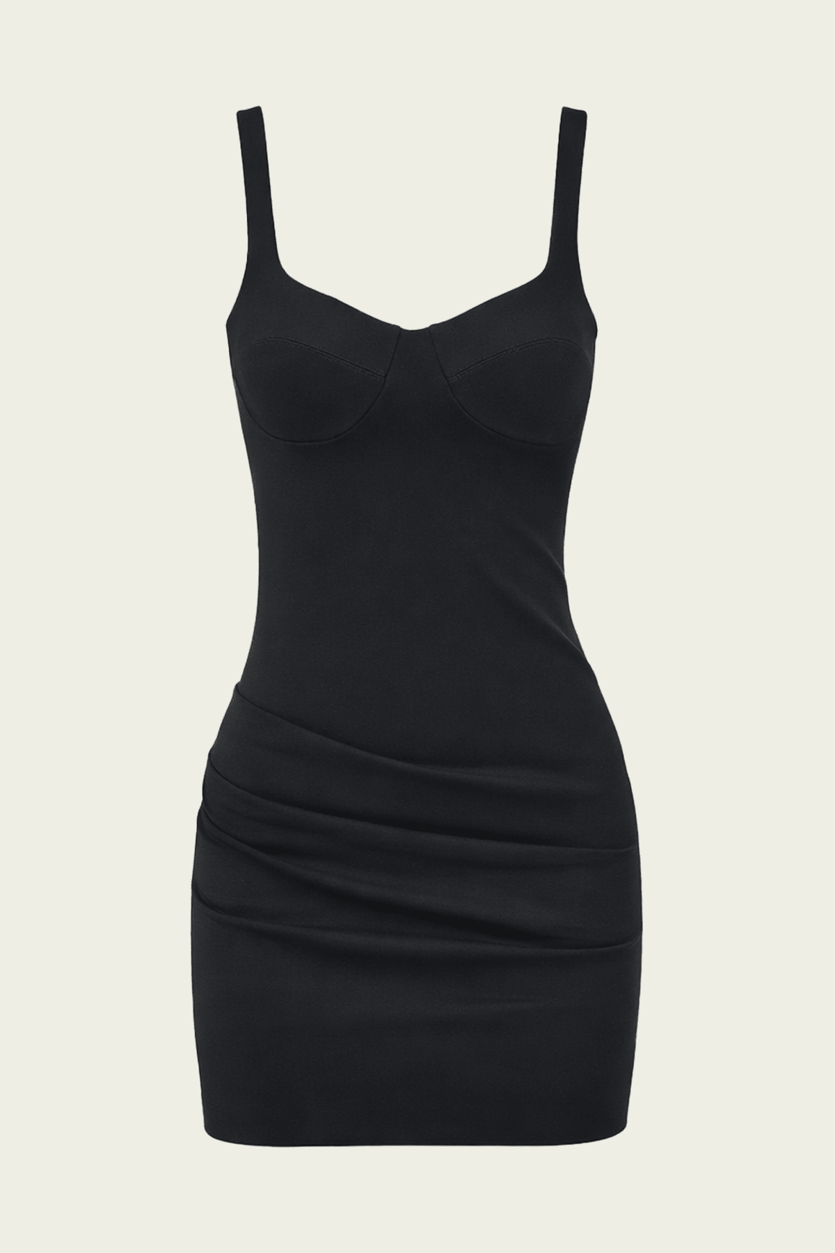 Lindy Sculpted Scuba Mini Dress in Black