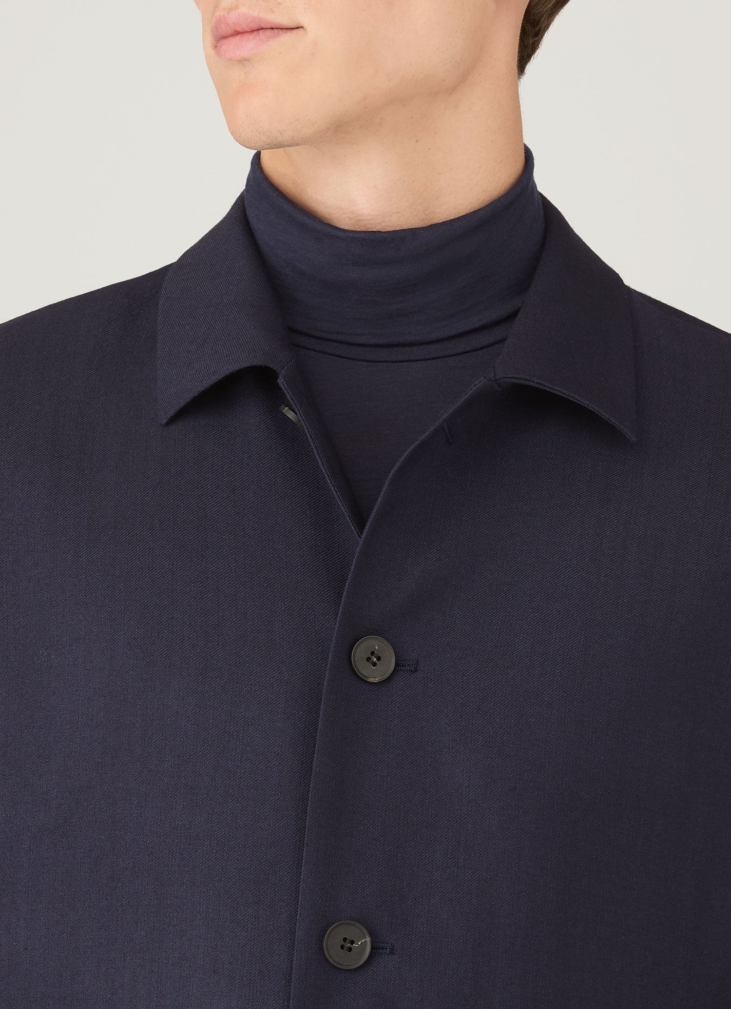 Men's Wool Twill Jacket in Navy M