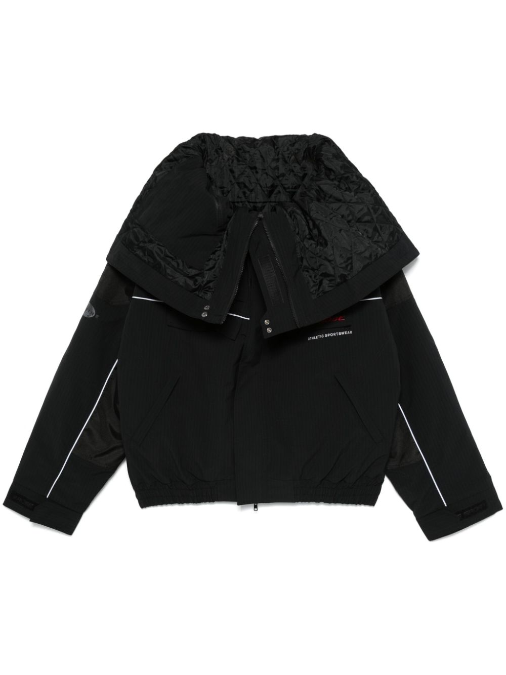 Wide-collar jacket - Black