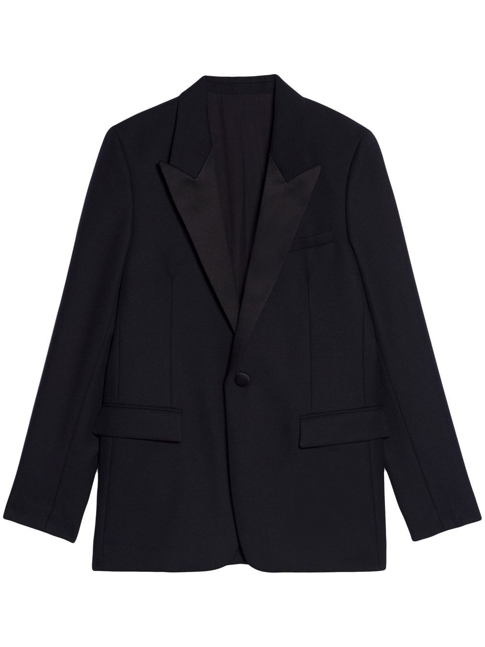 Single-breasted tailored blazer - Black