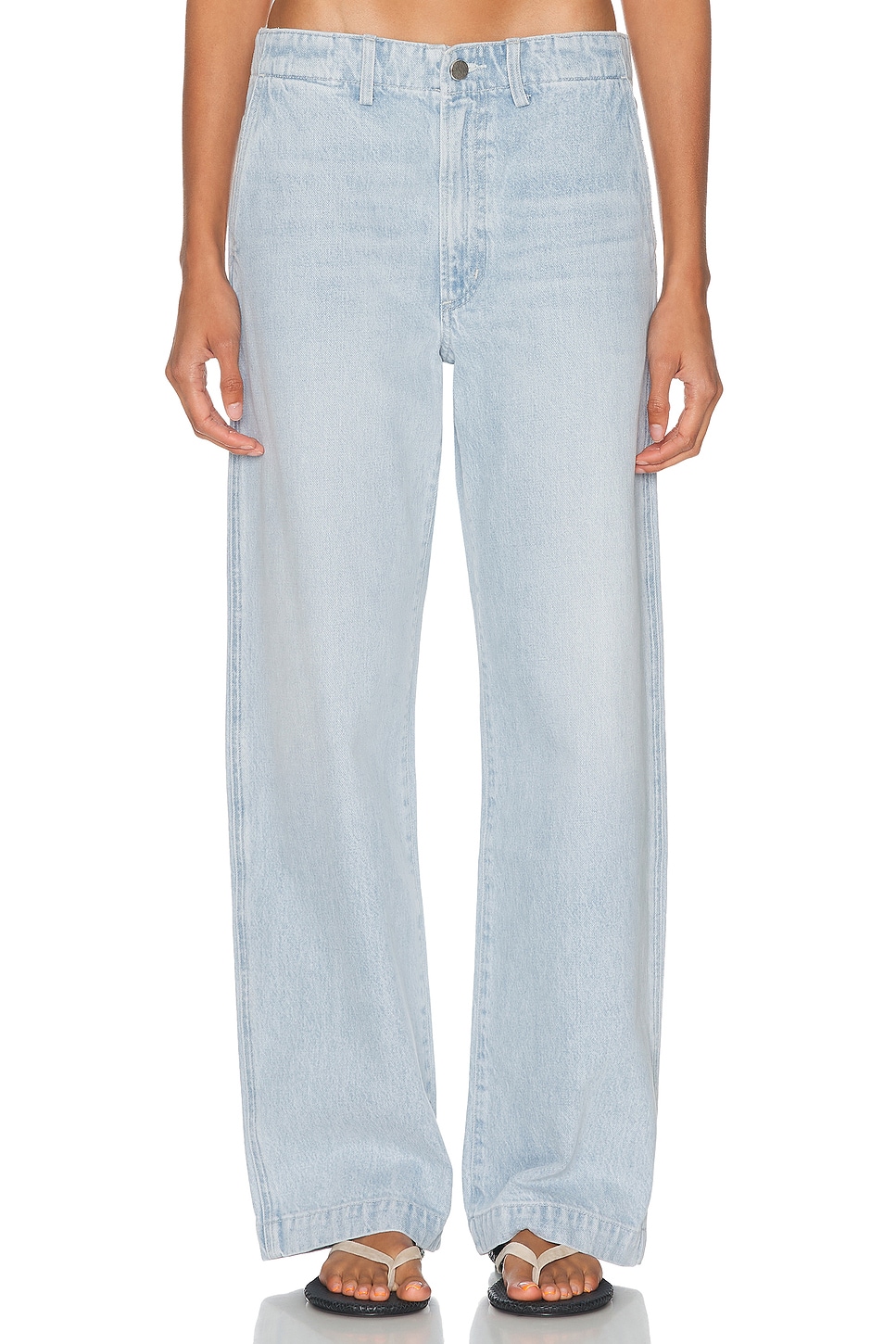 AGOLDE X Maria McManus Trouser Wide Leg in Baby Blue