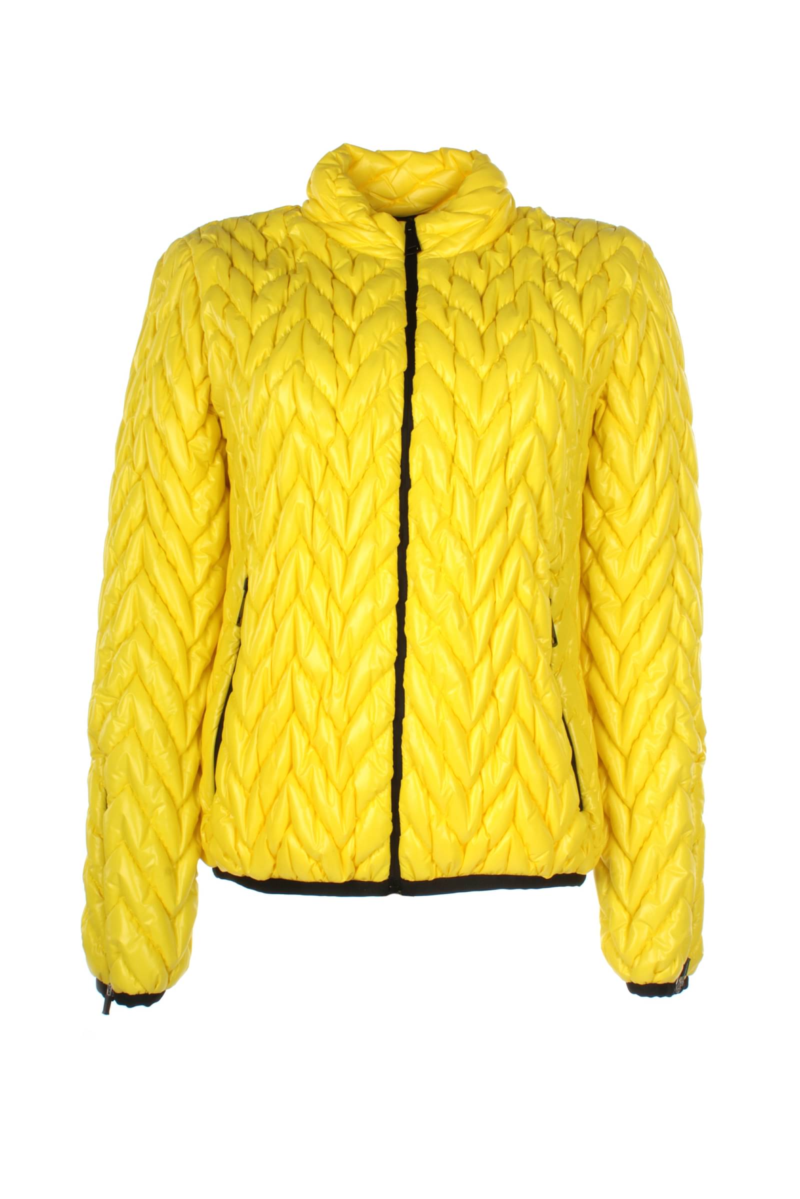 -Idee Regalo ski chevron quilted jacket Poliammide Giallo Limone-Donna