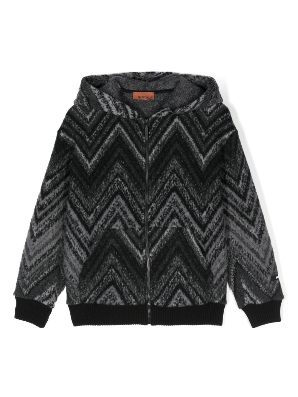 Chevron-print jacket - Black