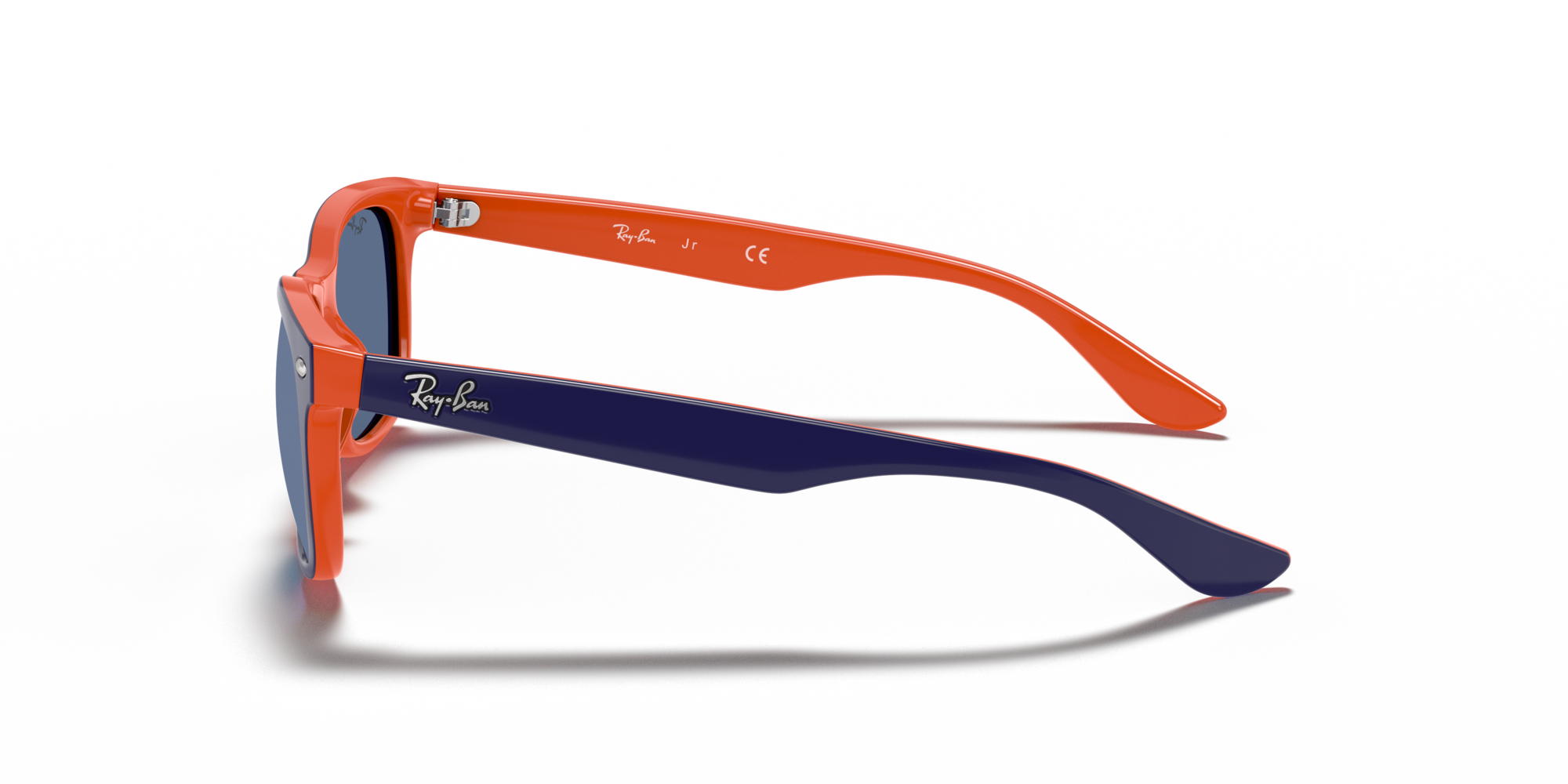 Ray - Ban Kid Ray - Ban RJ9052S JUNIOR NEW WAYFARER 178/80 Sunglasses Injected Blue Blue Squared Norma