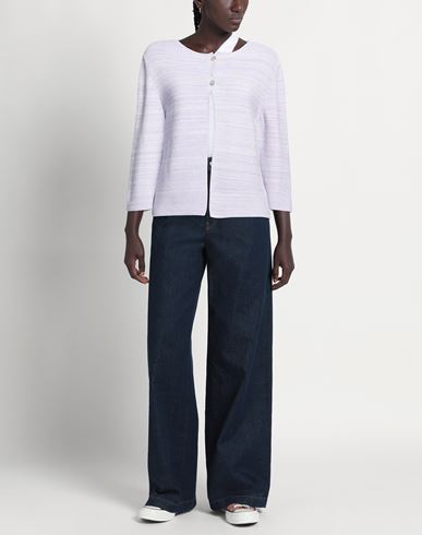 Woman Cardigan Lilac Size 10 Viscose, Polyamide, Cotton, Synthetic fibers, Metallic fiber