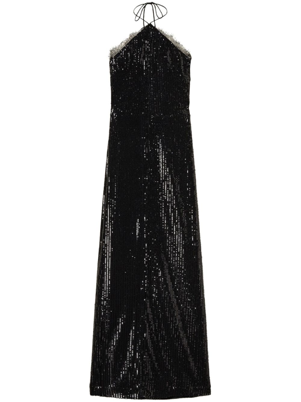 Sequin-embellished midi dress - Black