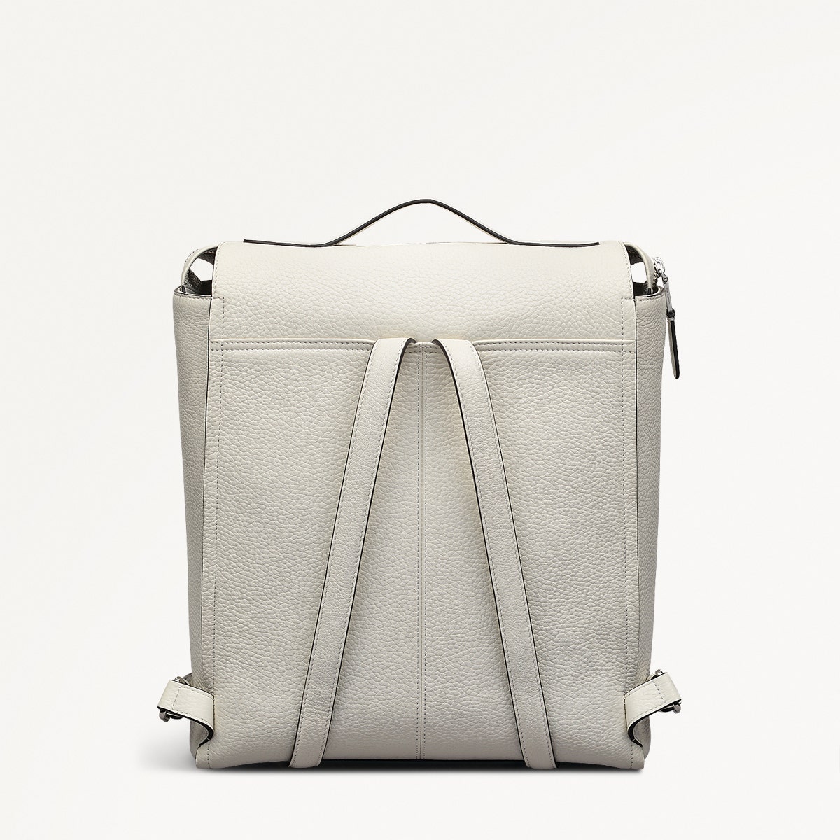 Womens Leather Oak Street Medium Ziptop Backpack - White Medium