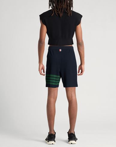 Man Shorts & Bermuda Shorts Navy Size 1 Cotton, Elastane