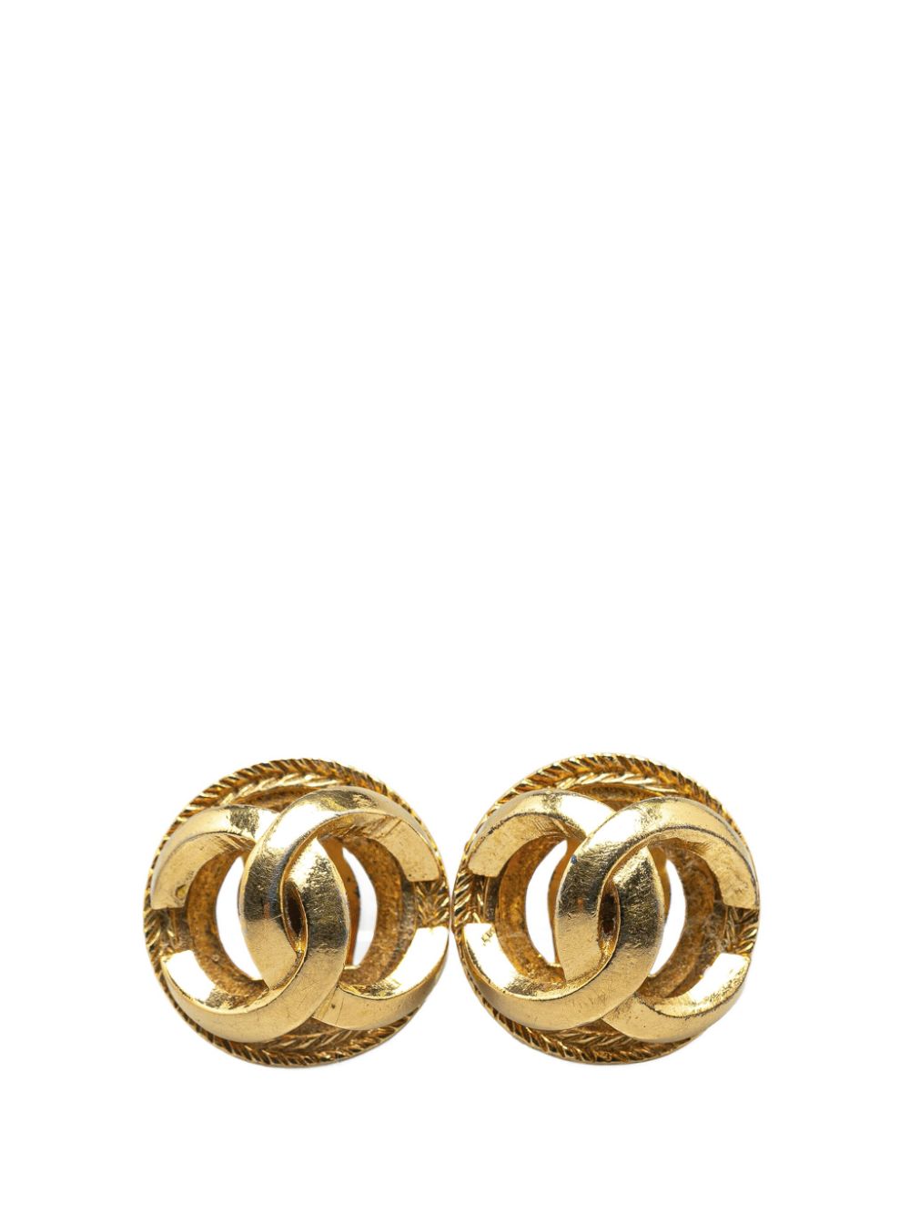 1970-1980 Gold Plated CC Clip On costume earrings